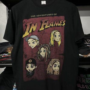 Vintage In Flames Swedish Heavy Metal Band Faded Tee